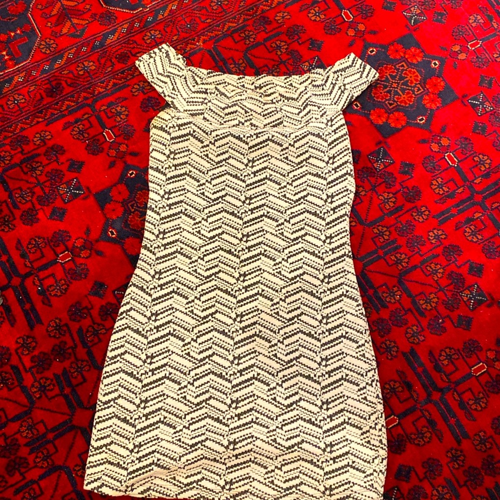 Off-shoulder Minidress; fitted :great with sneakers or heels